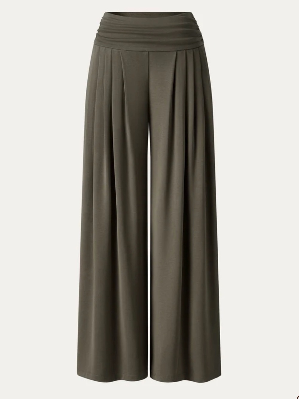 OGL Women’s Sandwashed Super Flowy Tucked Palazzo Pant with Pockets Size M